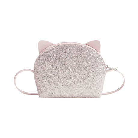 Sparkling Silver Kitty Purse